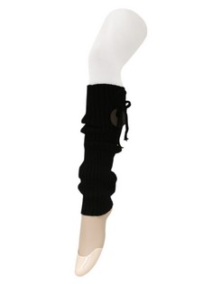 DECORATIVE WOODEN BUTTON KNIT LEGWARMERS style 2