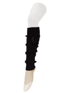 DECORATIVE WOODEN BUTTON KNIT LEGWARMERS style 3