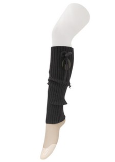 DECORATIVE WOODEN BUTTON KNIT LEGWARMERS style 7