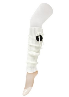 DECORATIVE WOODEN BUTTON KNIT LEGWARMERS style 8