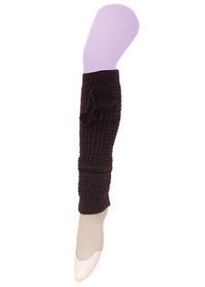 RIB KNIT CUFFS LEGWARMERS WITH BALL TASSELS style 6