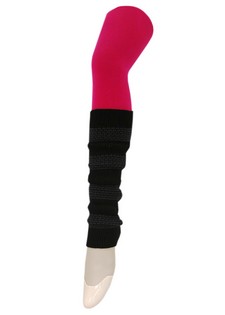 CONTRASTING STRIPE KNIT LEG WARMERS style 2