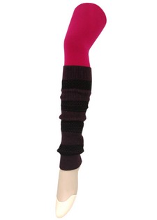 CONTRASTING STRIPE KNIT LEG WARMERS style 3