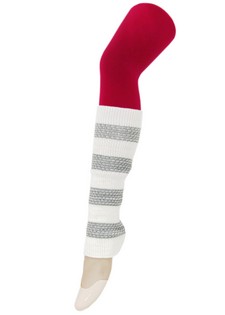 CONTRASTING STRIPE KNIT LEG WARMERS style 4