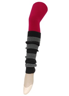 CONTRASTING STRIPE KNIT LEG WARMERS style 6