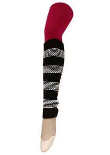 CONTRASTING STRIPE KNIT LEG WARMERS style 7
