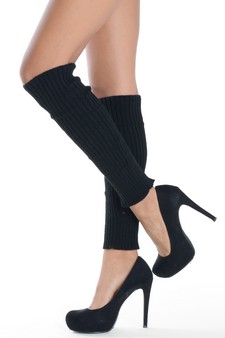 Lady's Classic Rib Knit Fashion Design Leg Warmer