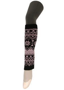 ALPINE PRINT CABLE KNIT LEGWARMERS style 4
