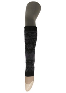 ALPINE PRINT CABLE KNIT LEGWARMERS style 5