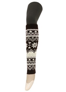 ALPINE PRINT CABLE KNIT LEGWARMERS style 7