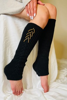 Women's Stud Inset Leg Warmers