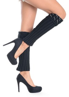Women's Cuffed Stud Leg Warmer