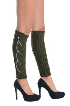 Women's Spiral Stud Inset Leg Warmer