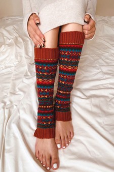 Women's Tribal Pattern Leg Warmers