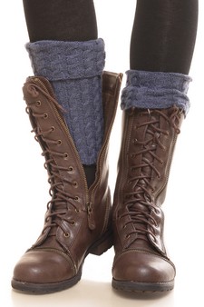 Low cut, cable knit leg warmers (Adults)