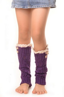 Kid's Crochet Button Cuff Leg Warmer