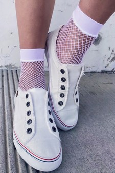 Small Gauge Fishnet Socks - Ankle Cut