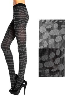 Lady's  Fashion Spiraling Lava Dots Tights