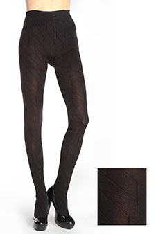 Lady's  Fashion Abstract Leaf Tights