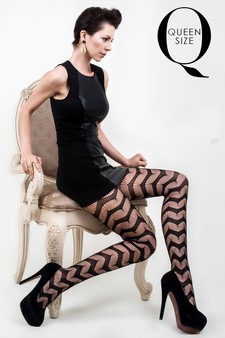 KILLER LEGS Ladies Stripped Designed Fishnet Tights