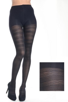 Lady's Garter Stripes Fashion Tights