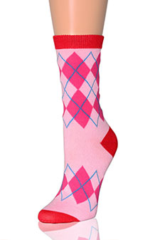 ARGYLE BAND CREW CUT SOCKS style 2