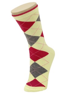 ARGYLE PLAID CREW CUT SOCKS style 4