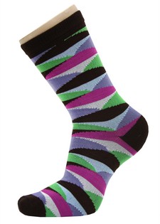 TRIANGULAR PATTERN CREW CUT SOCKS style 3