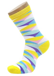 TRIANGULAR PATTERN CREW CUT SOCKS style 5