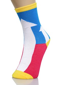 3 Single Pair Bundle Pack Fashion Design Crew Socks