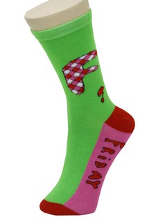 DAYS OF THE WEEK CREW CUT NOVELTY SOCKS