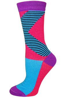 3 Single Pair Bundle Pack Fashion Design Crew Socks style 4