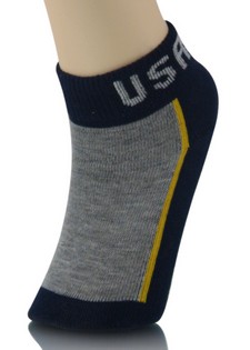 USA PIN STRIPE ANKLE CUT SOCKS style 2
