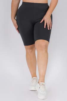 Women's My Kind of Look Peach Skin Biker Shorts - PLUS SIZE