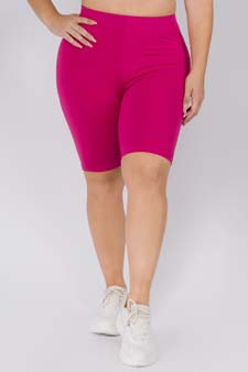 Women's My Kind of Look Peach Skin Biker Shorts - PLUS SIZE