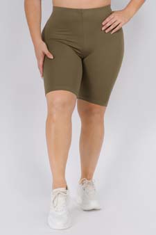 Women's My Kind of Look Peach Skin Biker Shorts - PLUS SIZE