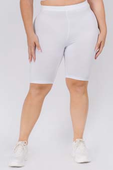 Women's My Kind of Look Peach Skin Biker Shorts - PLUS SIZE