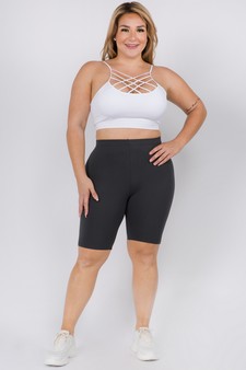 Women's My Kind of Look Peach Skin Biker Shorts (L/XL only) style 4
