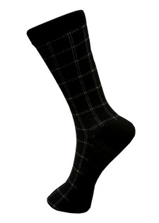 PATTERNED MENS DRESS SOCKS IN BLACK style 3