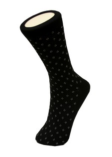 PATTERNED MENS DRESS SOCKS IN BLACK style 5