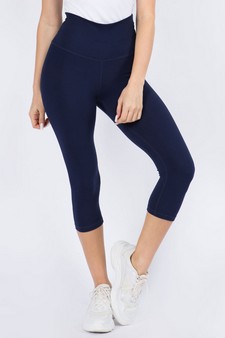 Women's High Rise Casual Capri Leggings