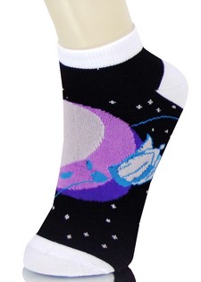SPACESHIP IN OUTER SPACE LOW CUT SOCKS style 3