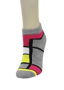 MONDRIAN ESQUE CUBES LOW CUT SOCKS style 2