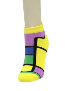 MONDRIAN ESQUE CUBES LOW CUT SOCKS style 3