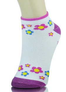 FLOWERS HALF BAND LOW CUT SOCKS