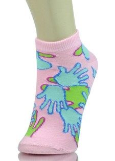 HAND PRINT LOW CUT SOCKS style 4