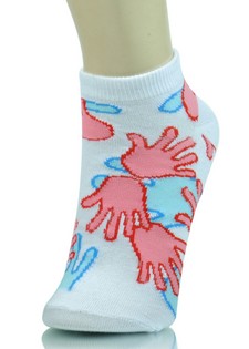 HAND PRINT LOW CUT SOCKS style 6