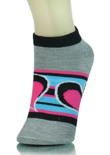 ABSTRACT HEART LOW CUT SOCKS