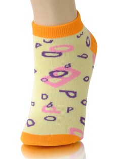 ALPHABET SOUP LOW CUT SOCKS style 2
