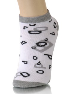 ALPHABET SOUP LOW CUT SOCKS style 5